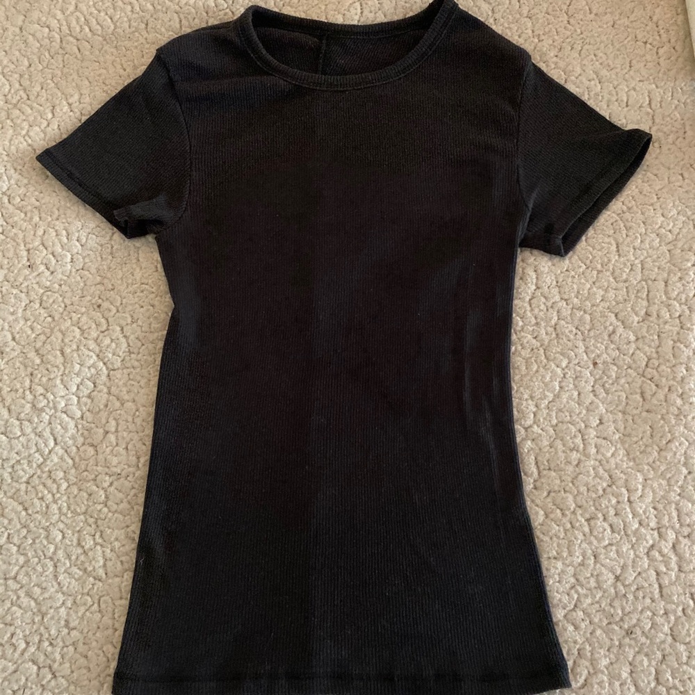 Super Cute Out From Under Plain Black T-Shirt